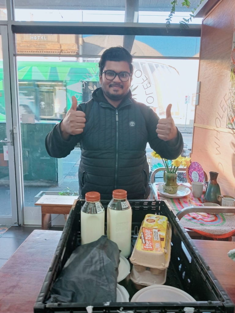 Student Food Relief customer with a zero waste produce delivery from Wholefoods Unwrapped Collective in Brunswick